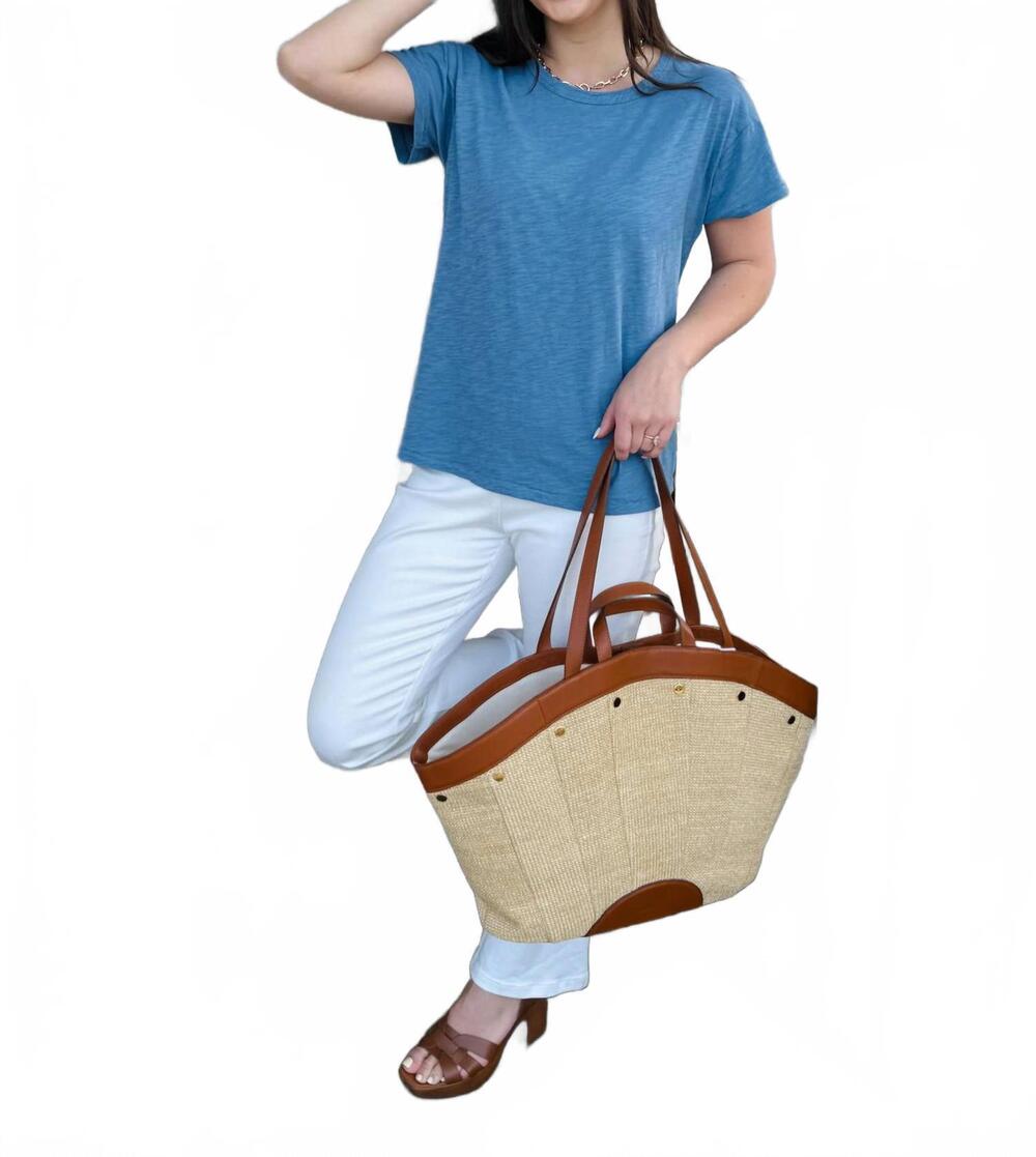 NEW MODODOC women's favorite top in misty denim